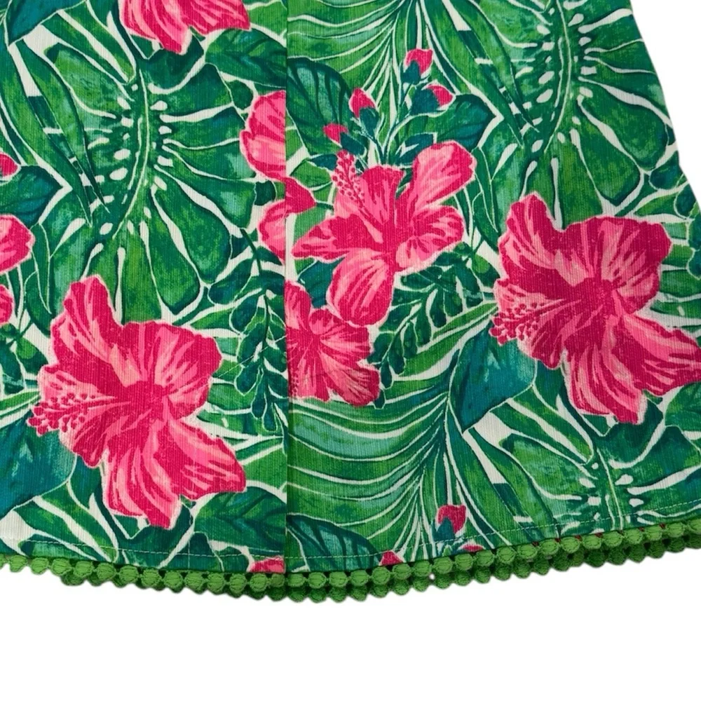 Tommy Bahama Toddler Girls Green & Pink Floral Print Sleeveless Dress 3T